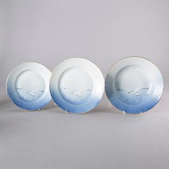 SERVIS 72 dlr Blå Måsen Bing & Gröndahl Danmark 1900-talets senare del porslin.