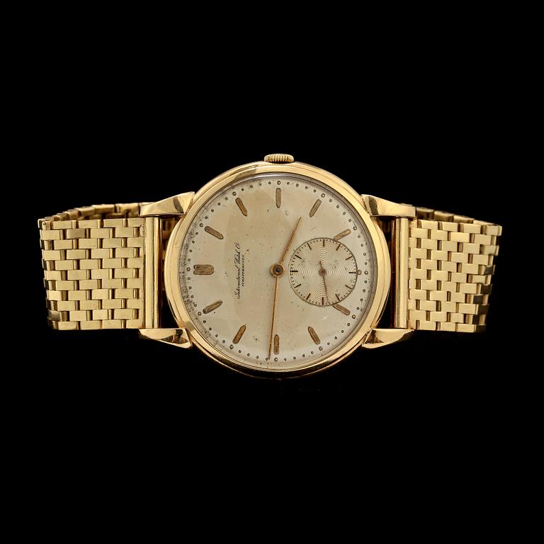 HERRARMBANDSUR, 18k guld, IWC, Schaffhausen. Vikt 73 g.