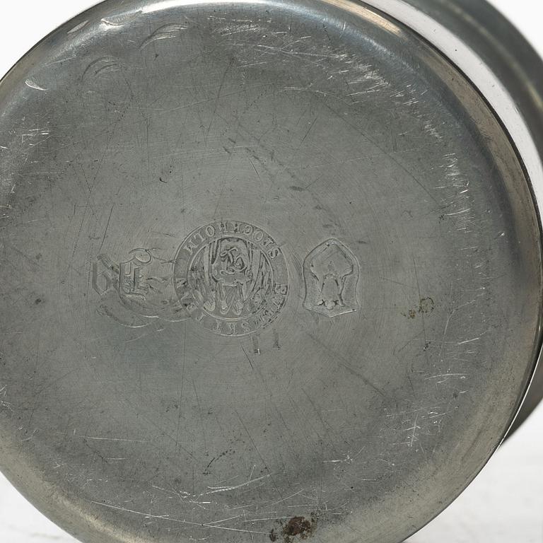 Firma Svenskt Tenn, probably Estrid Ericson & Nils Fougstedt, a pewter lidded jar, Stockholm, 1954.
