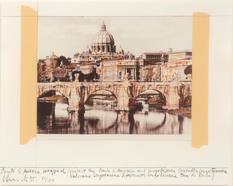 Christo & Jeanne-Claude, foto, serigrafi och collage, Ur: Five Urban Projects, signerad och numrerad 82/100.