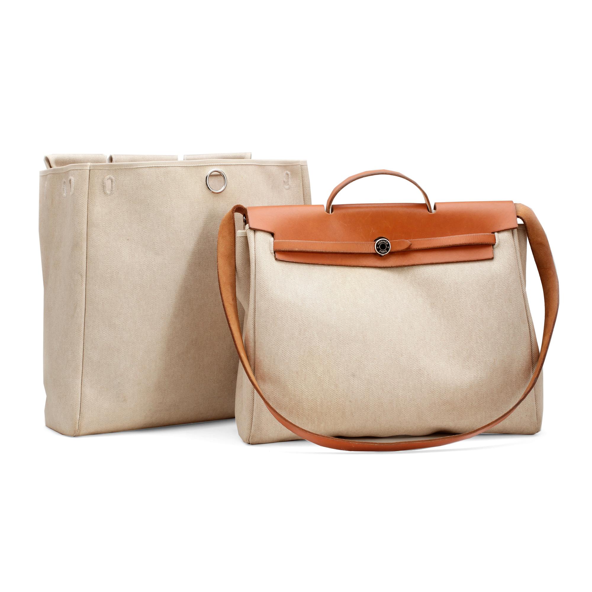 HERMÈS, handväska två delar, "Herbag".