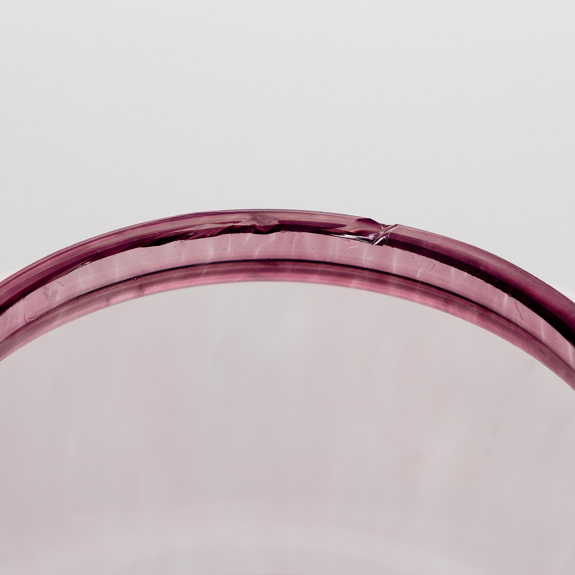 ALEKSI PUUSTINEN, A three-piece glass candleholder, signed.