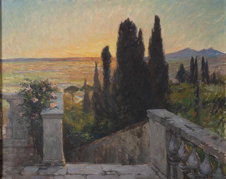 Gottfrid Kallstenius, Skymning Villa d'Este.