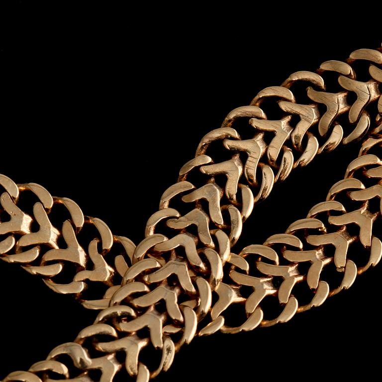 ARMLÄNK, 18k guld, Trygve Berghman, Stockholm, 1954. Vikt 8 g.