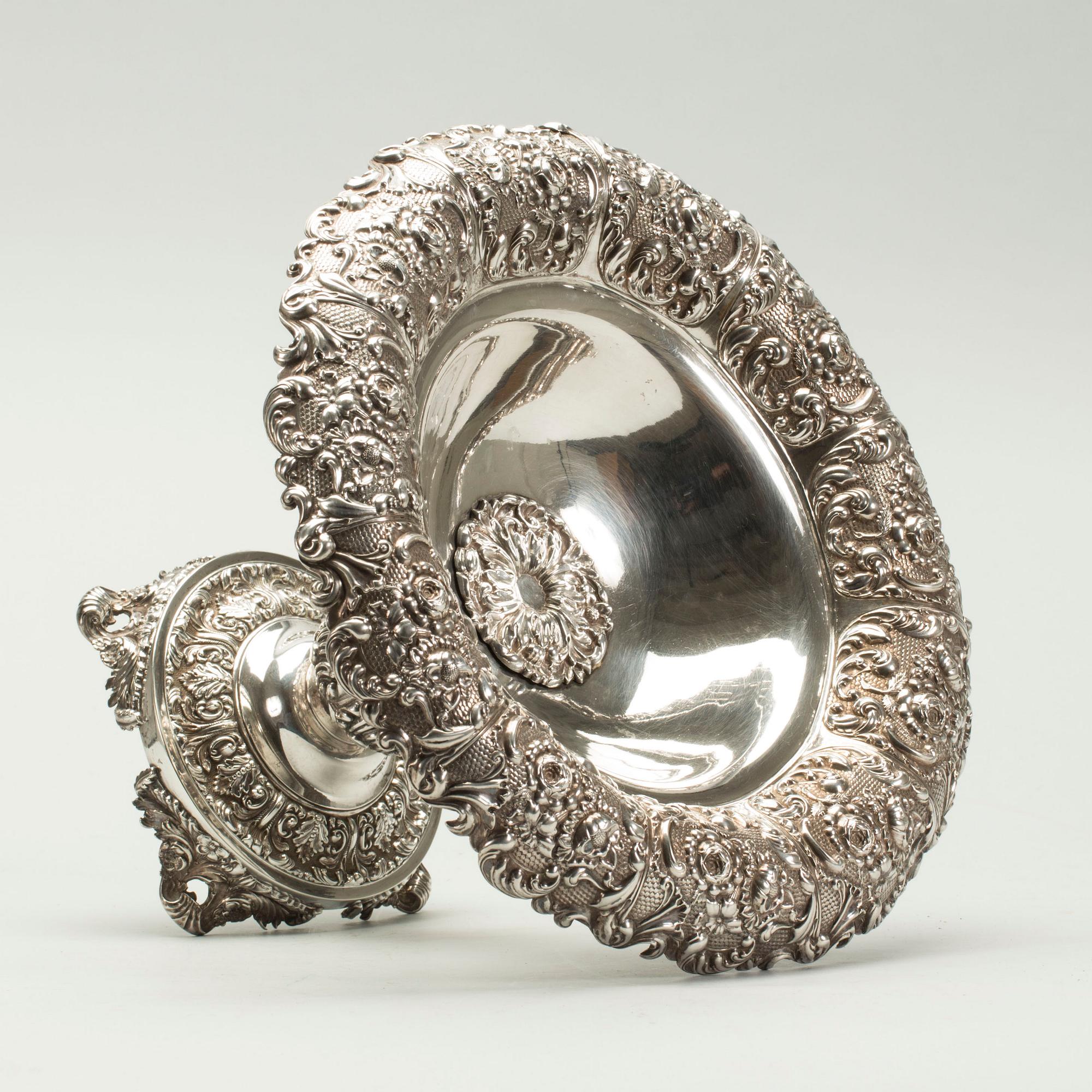 UPPSATSSKÅL, silver 1840, Fredrik och Wilhelm Zethelius, vikt 980 g.