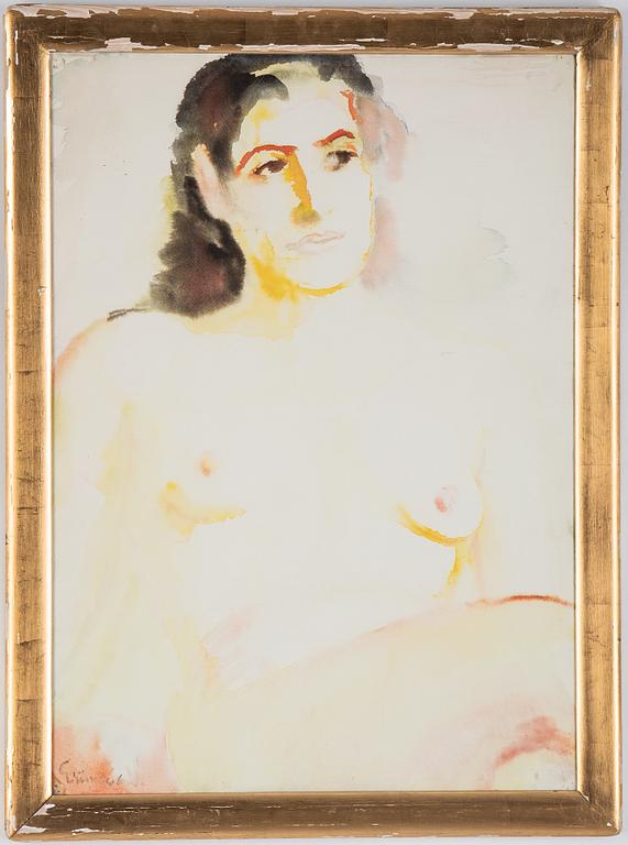 Isaac Grünewald, akvarell på papper, signerad.