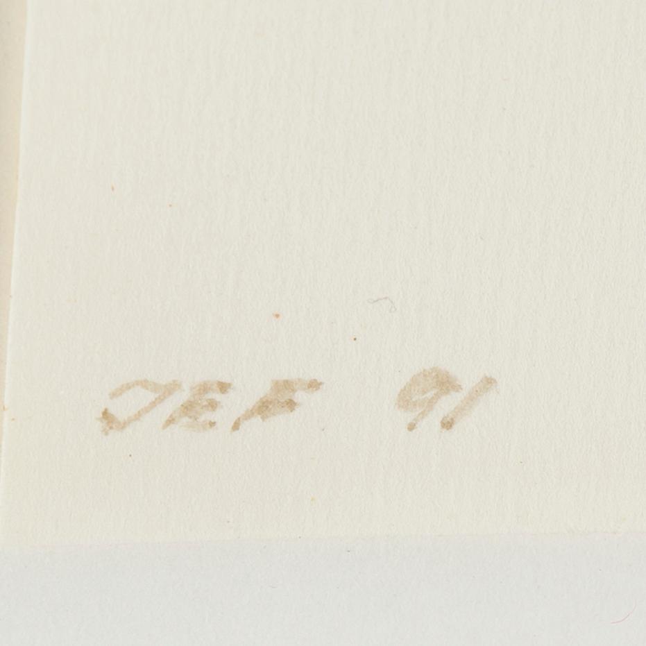 JOHN-E FRANZÉN, ink wash on paper, signed and dated 1991.