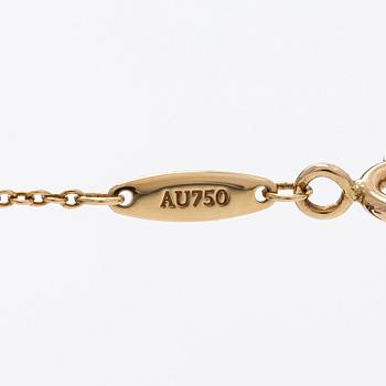 Tiffany & Co, Elsa Peretti, halsband, "Diamonds by the Yard", 18K guld med en briljantslipad diamant.