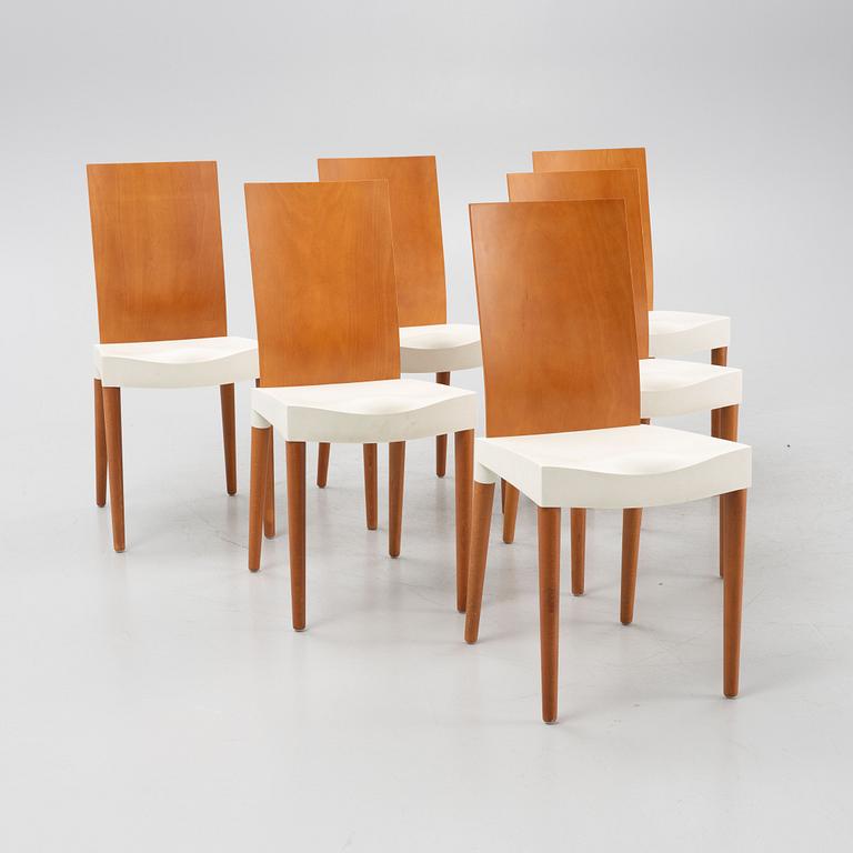 Philippe Starck, a set of six 'Miss Trip' chairs, Kartell, Italy.