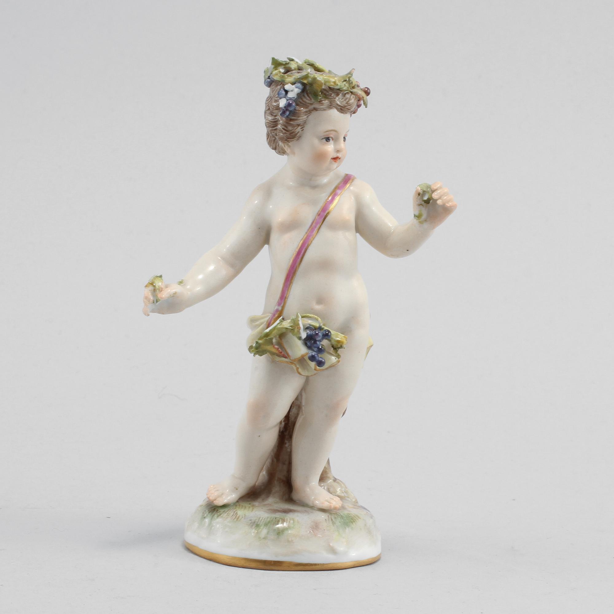 FIGURIN, porslin, "Höst", Meissen, 1900-tal.