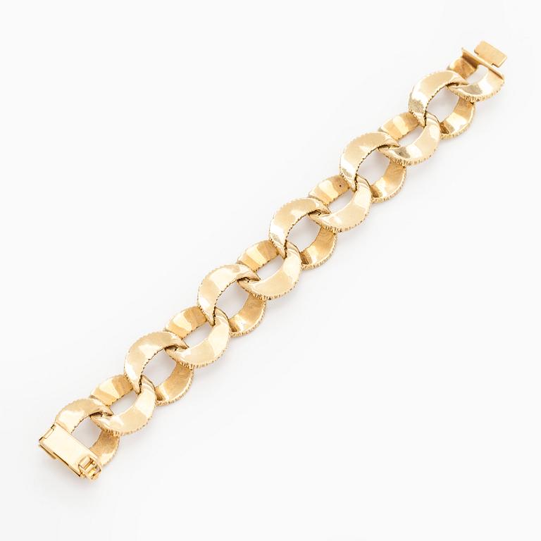 Armband, 14K guld, importstämplar Tillander 1968.