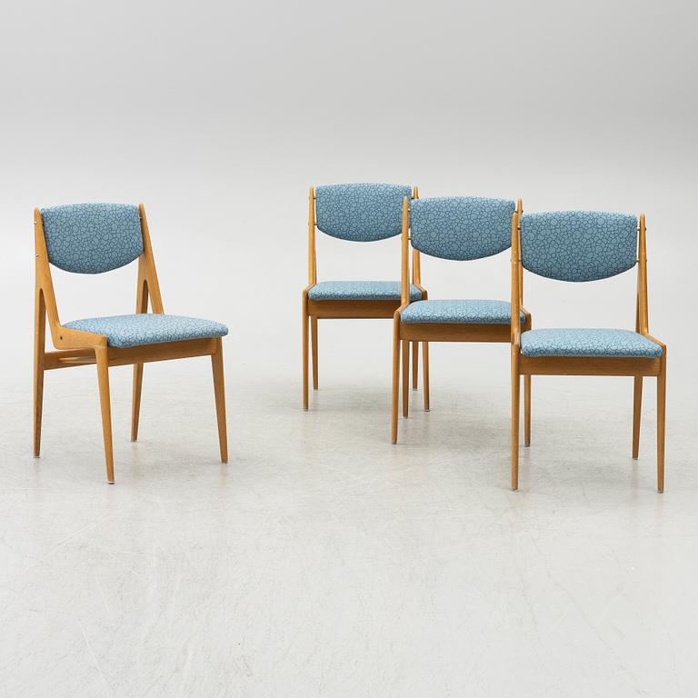 Arne Vodder, & Anton Borg, four 'Ella' chairs, Denmark, 1950's.