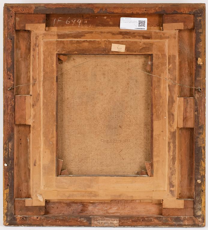 OKÄND KONSTNÄR, olja på duk, bär signatur Chas S. Shaw, 1883.