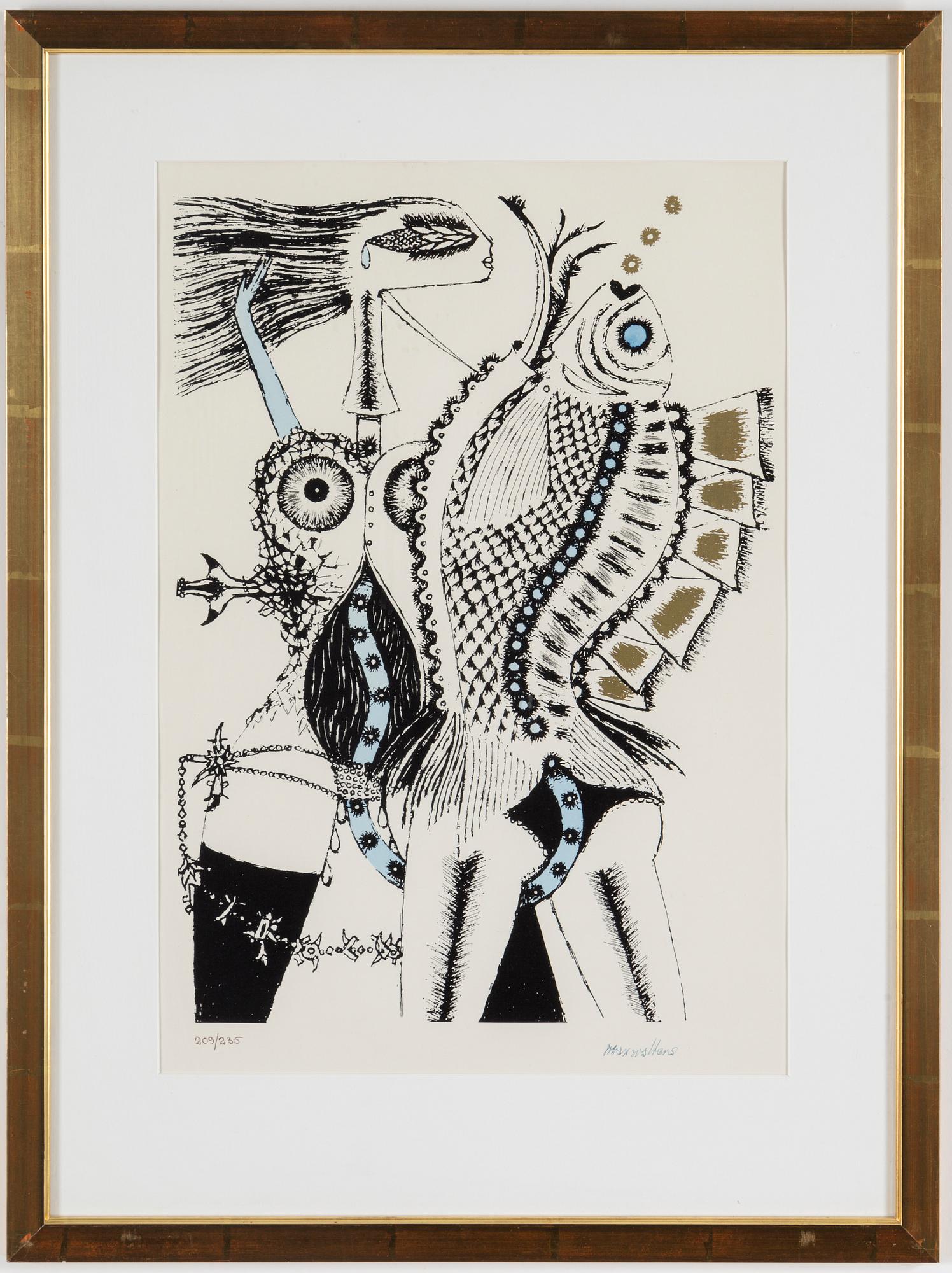 MAX WALTER SVANBERG, färglitografier, 4 st, signerade och numrerade 209/235.