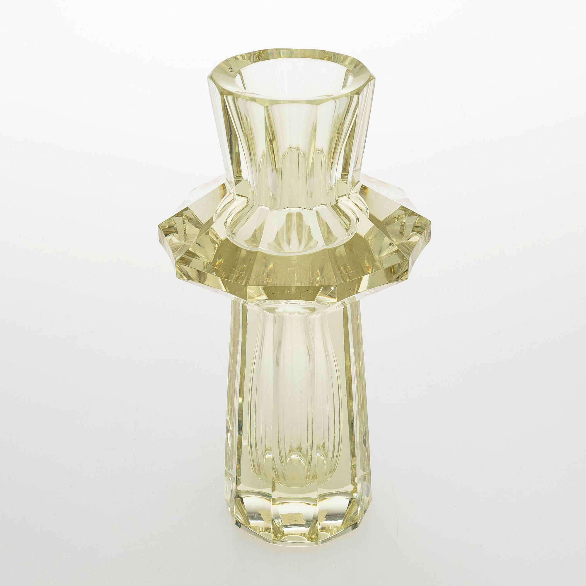 Aimo Okkolin, a 'Lighthouse' vase signed Aimo Okkolin Riihimäen Lasi Oy.