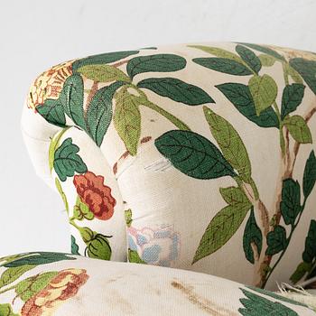 Josef Frank, a model 568 armchair, Firma Svenskt Tenn Sweden, after 1985.