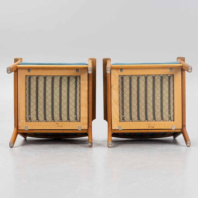 Hans J Wegner, fåtöljer, ett par, "GE-265", Getama, Gedsted, Danmark.