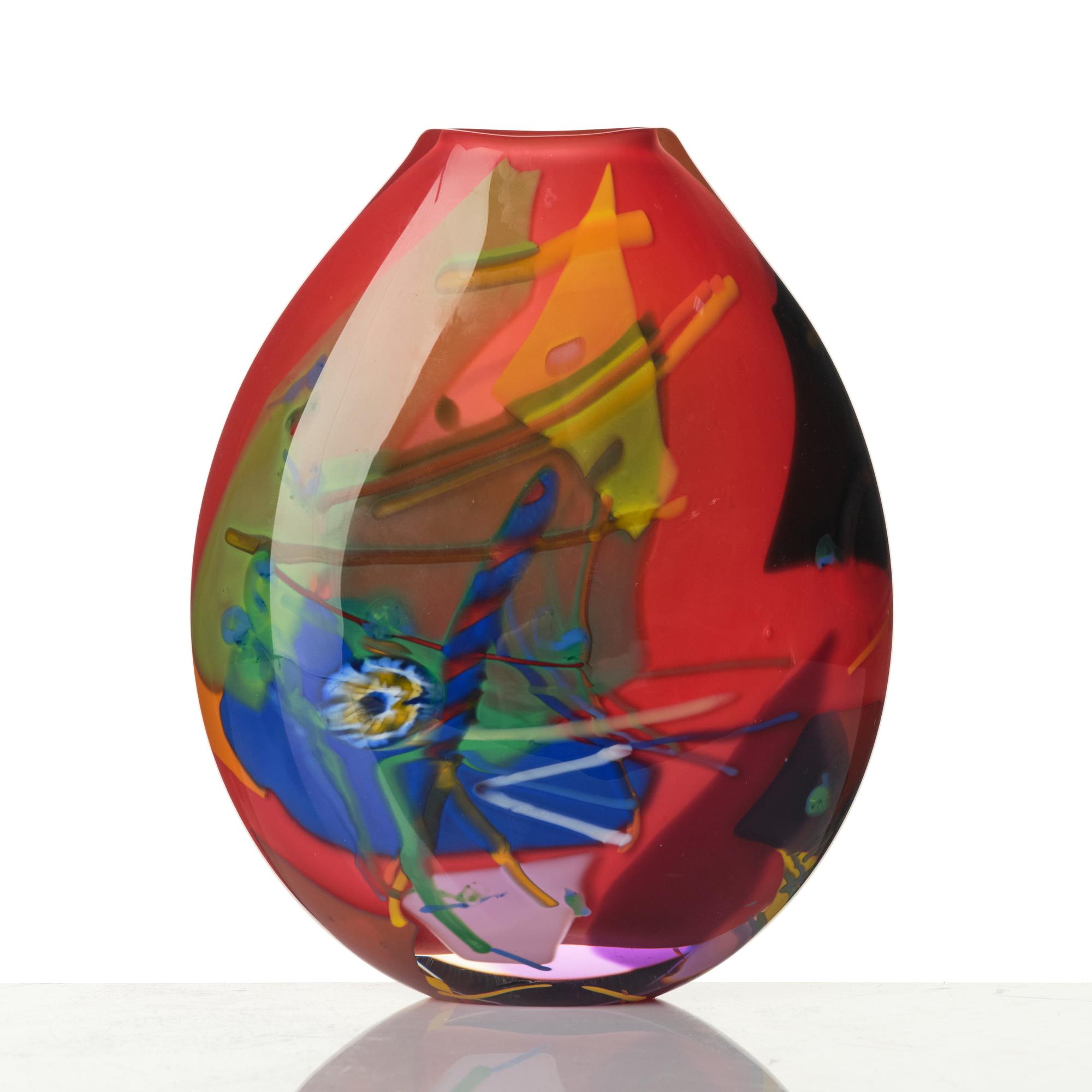Jan-Erik Ritzman, a glass vase, Transjö, Sweden.
