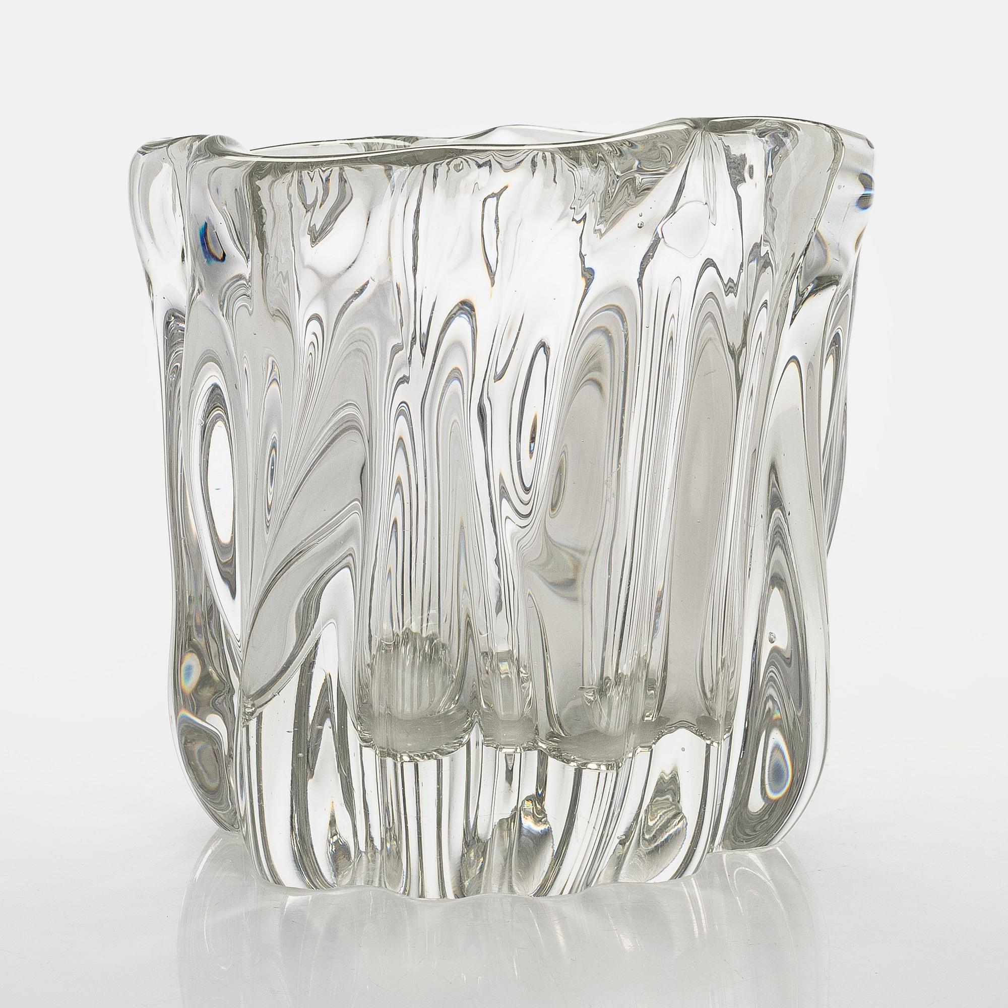 Tapio Wirkkala, maljakko, "Kalvolan kanto", signeerattu Tapio Wirkkala Iittala.