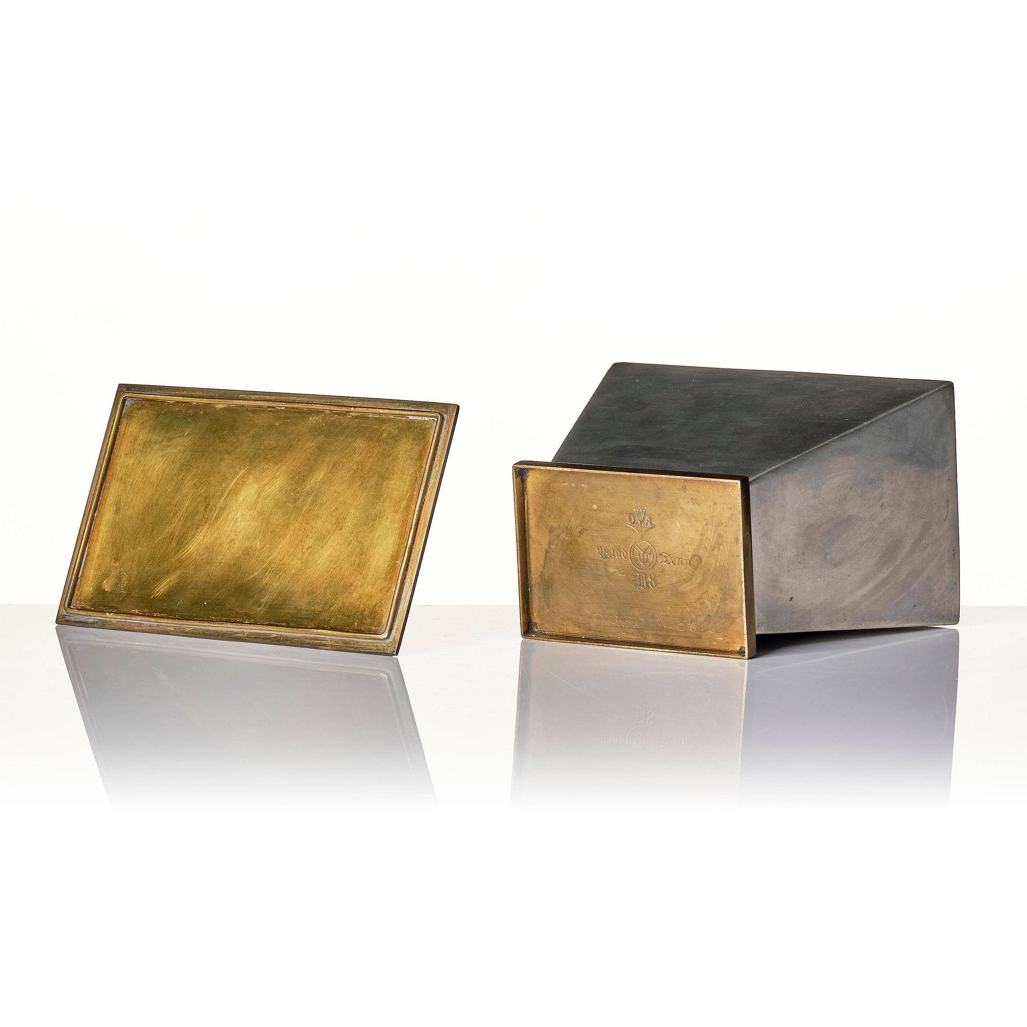 Oscar Antonsson, a "Sommar" (Summer) pewter box, Ystad-Metall, Sweden, 1930.