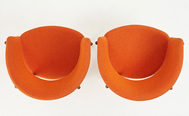 Nanna Ditzel, a pair of teak lounge chairs, Søren Willadsen, Denmark, 1950-60's.