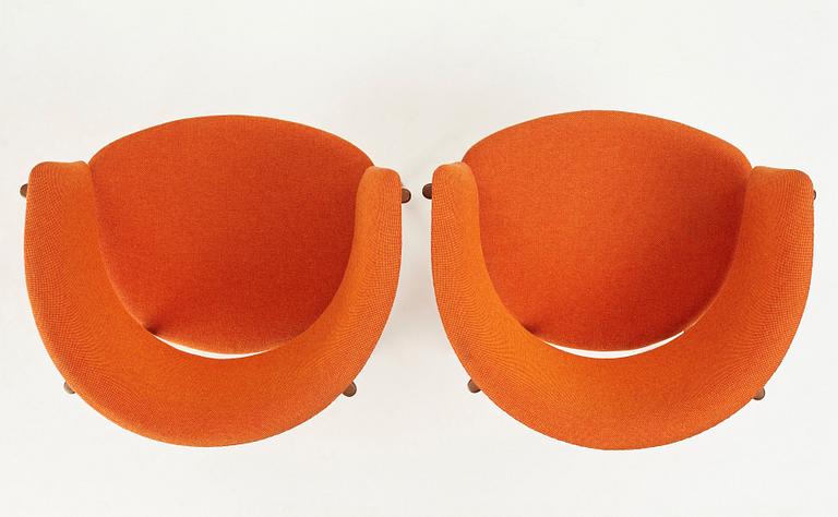 Nanna Ditzel, a pair of teak lounge chairs, Søren Willadsen, Denmark, 1950-60's.