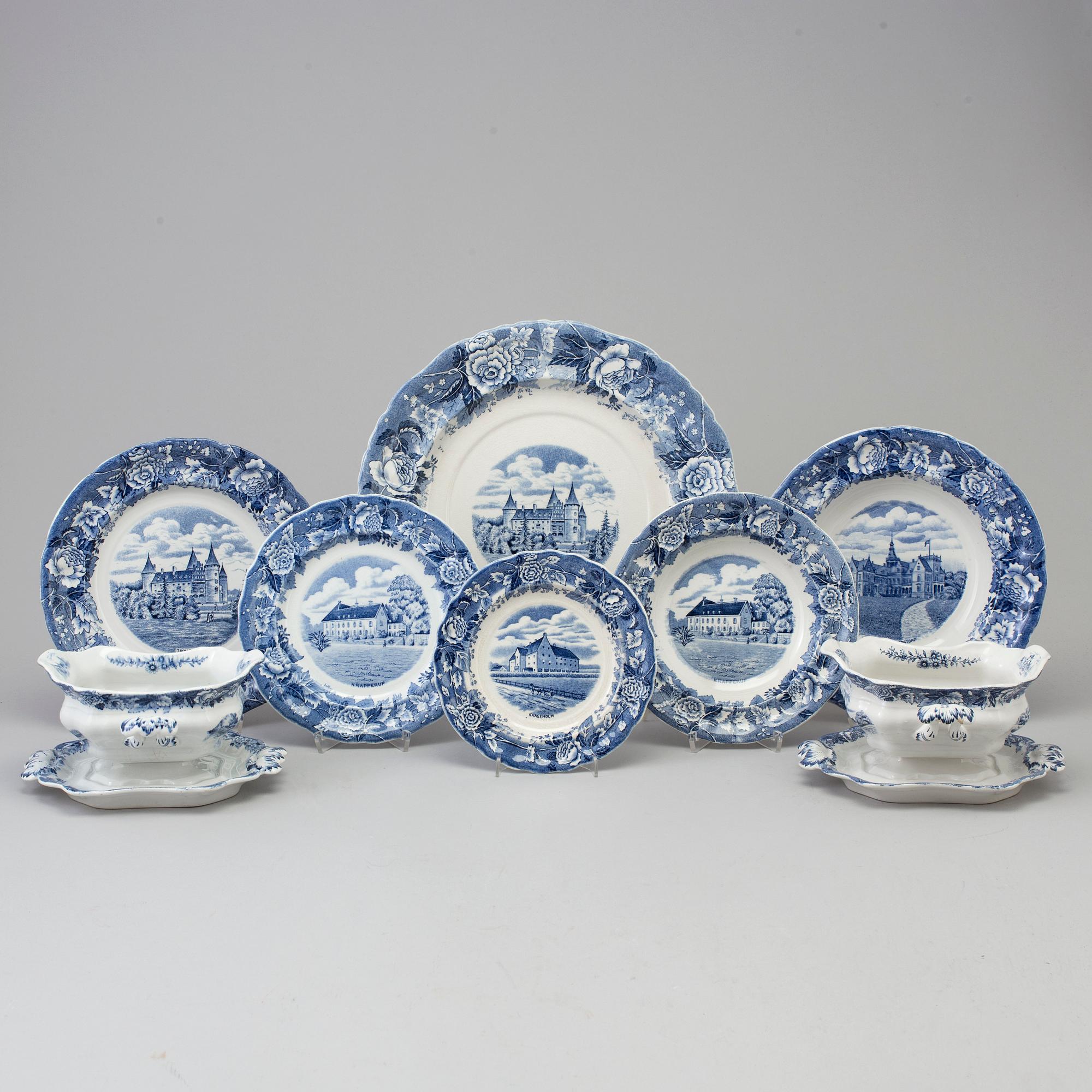 MATSERVIS, flintgods, 140 delar, "Skåne", Rörstrand, tillverkad mellan 1915-1930.