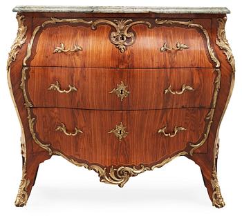 361. A Swedish Rococo 18th century commode by L. Nordin, master 1743.