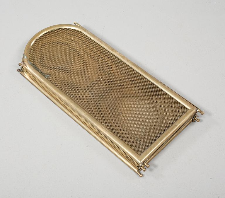 ELDSKÄRM, mässing, 1900-tal.