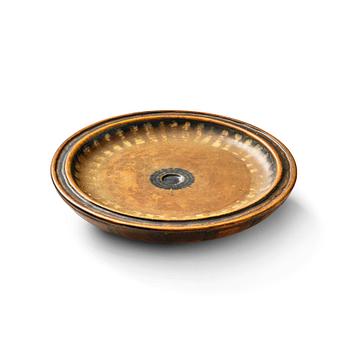 Wilhelm Kåge, a "Farsta" stoneware footed bowl, Gustavsberg studio, Sweden 1954.