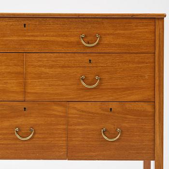 Josef Frank, a mahogany chest of drawers, Firma Svenskt Tenn, 1950s.