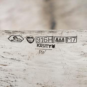 Tapio Wirkkala, skål, silver, Kultakeskus, Tavastehus 1965.