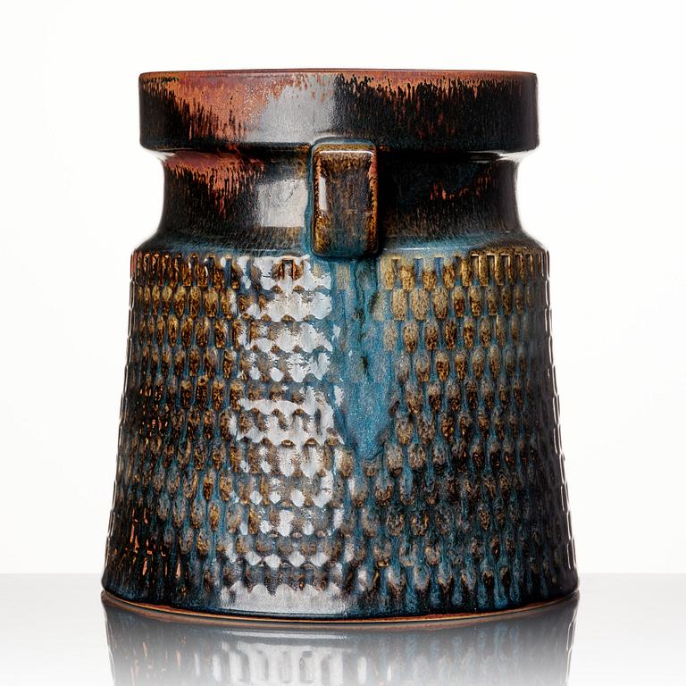 Stig Lindberg, a stoneware vase, Gustavsberg studio, Sweden 1966.