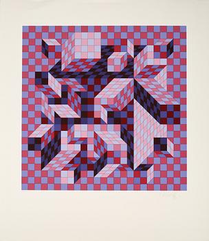 Victor Vasarely · VICTOR VASARELY, färglitografi, signerad och numrerad EA XVI/XXV