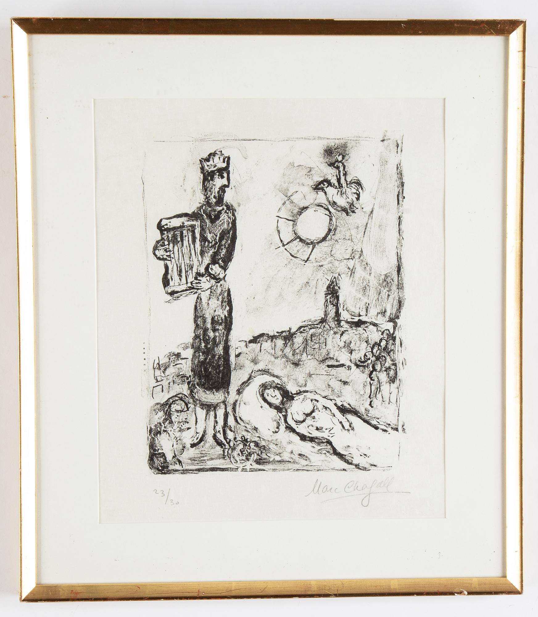 Marc Chagall, lithograph, signed and numbered 23/30.