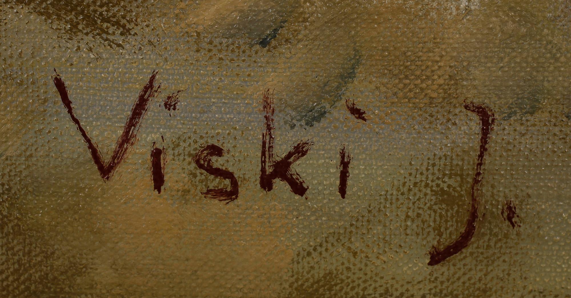 JANOS VISKI, olja på duk, sign.