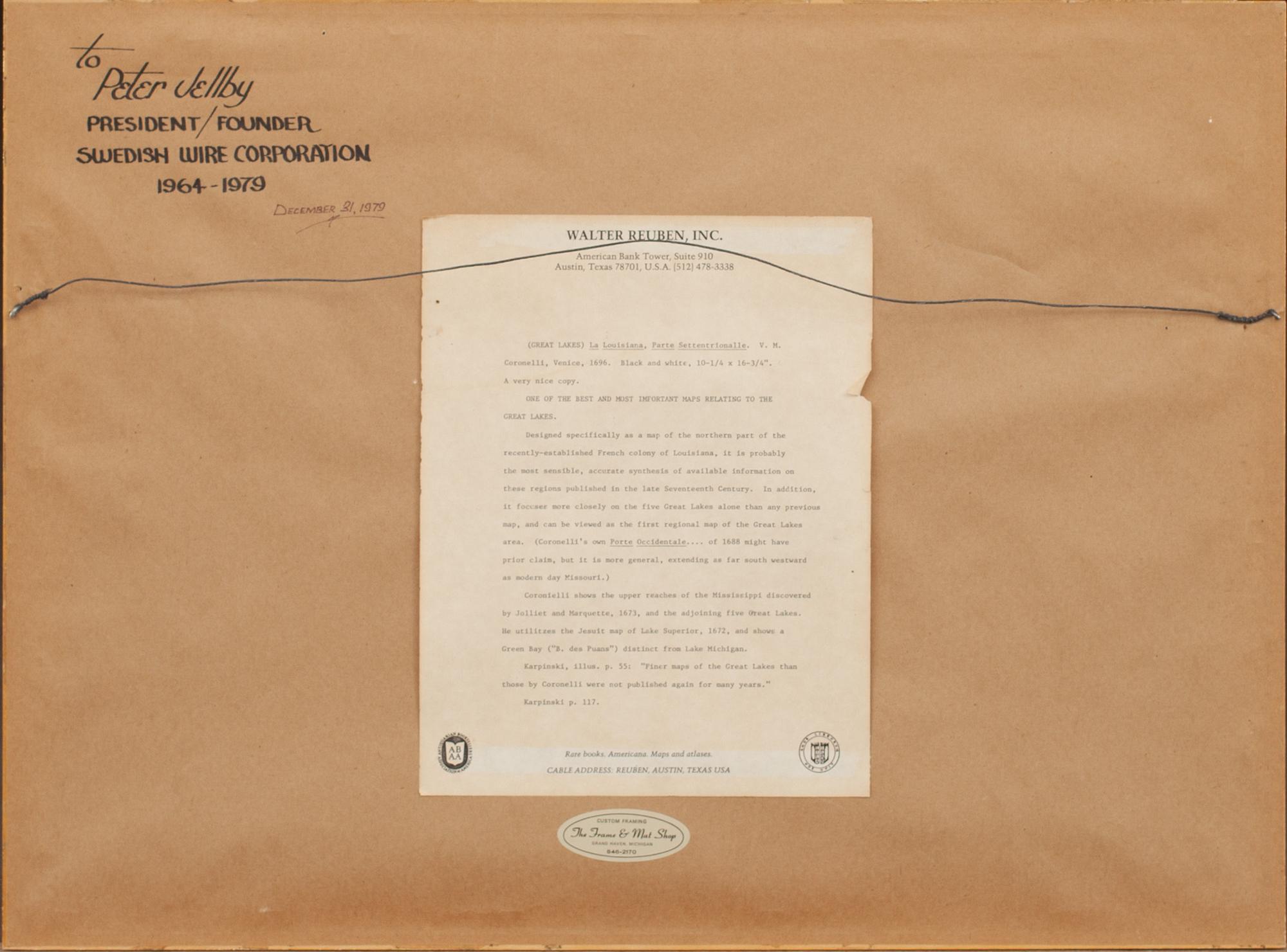 KARTA, V.M Coronelli, 1600/1700-tal.