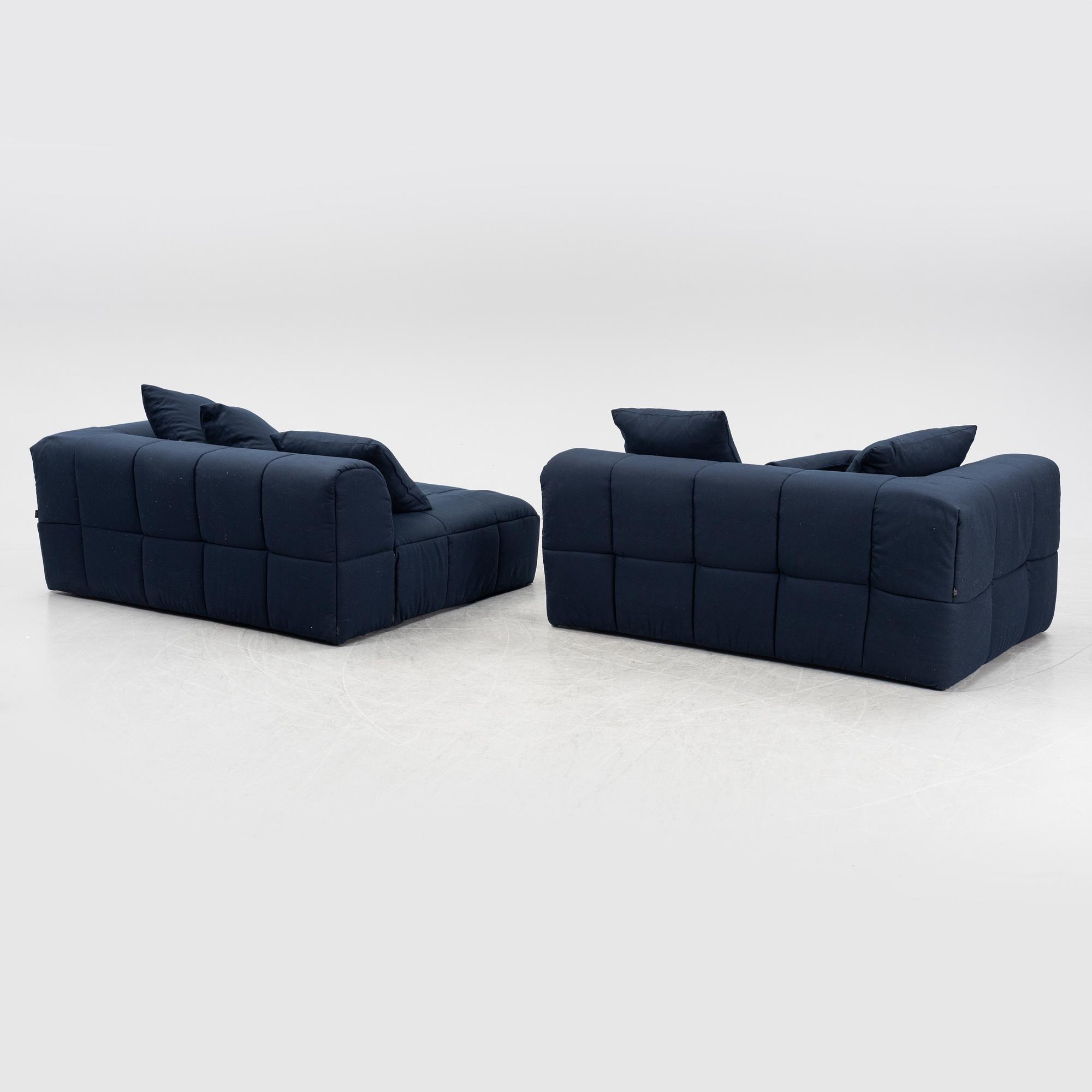 Cini Boeri & Laura Grizziotti, modulsoffa och sittpuff, "Strips", Arflex, Italien.