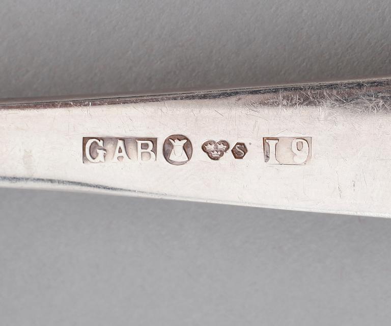 BESTICK, 85 delar, silver, GAB, Stockholm 1960-tal. Total vikt med stålblad ca 3848 gram.