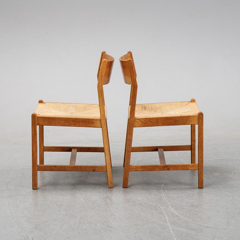 Six oak chairs by Børge Mogensen, C.M. Madsens Fabriker, Denmark.
