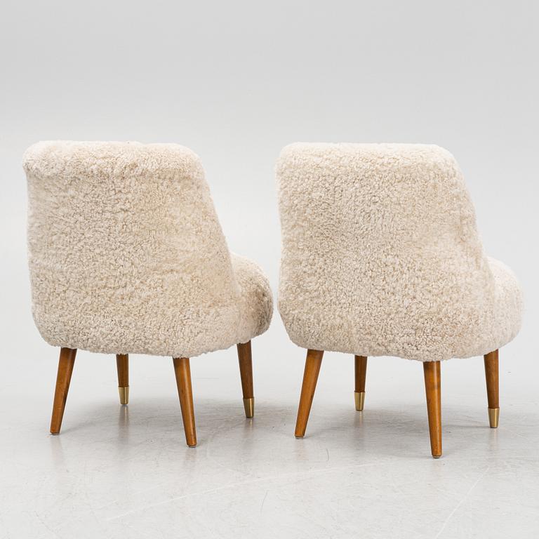 Fåtöljer, ett par, 1950-tal.