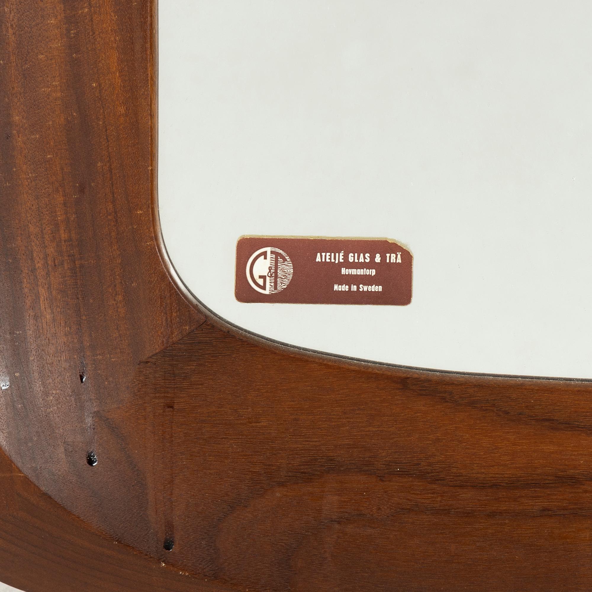 G&T, Hovmantorp, teak mirror, 1960's.