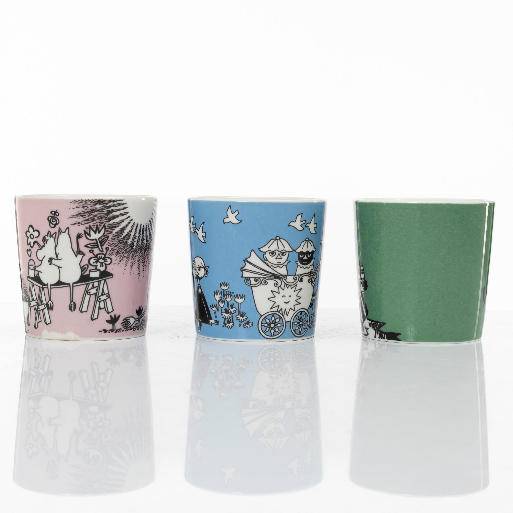 Arabia, muminmuggar, 3 st, Finland.