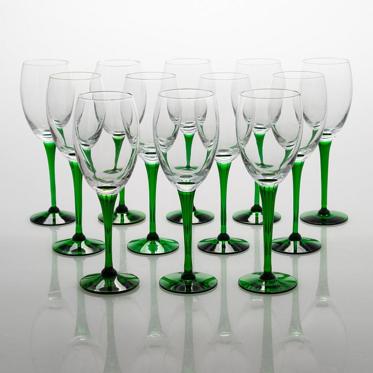 Saara Hopea, A 12-piece set of 'Traviata' wine glasses, Nuutajärvi, Finland.