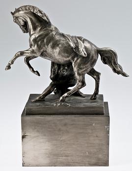 SKULPTUR, vitmetall, Sovjetunionen, dat 1961.