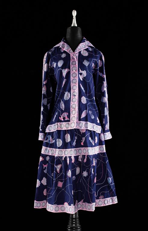 EMILIO PUCCI, kjol samt blus.