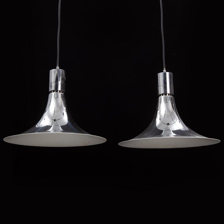 A pair of ceiling lamps design Franca Helg & Franco Albini for Sirrah, Italy, 1960s.