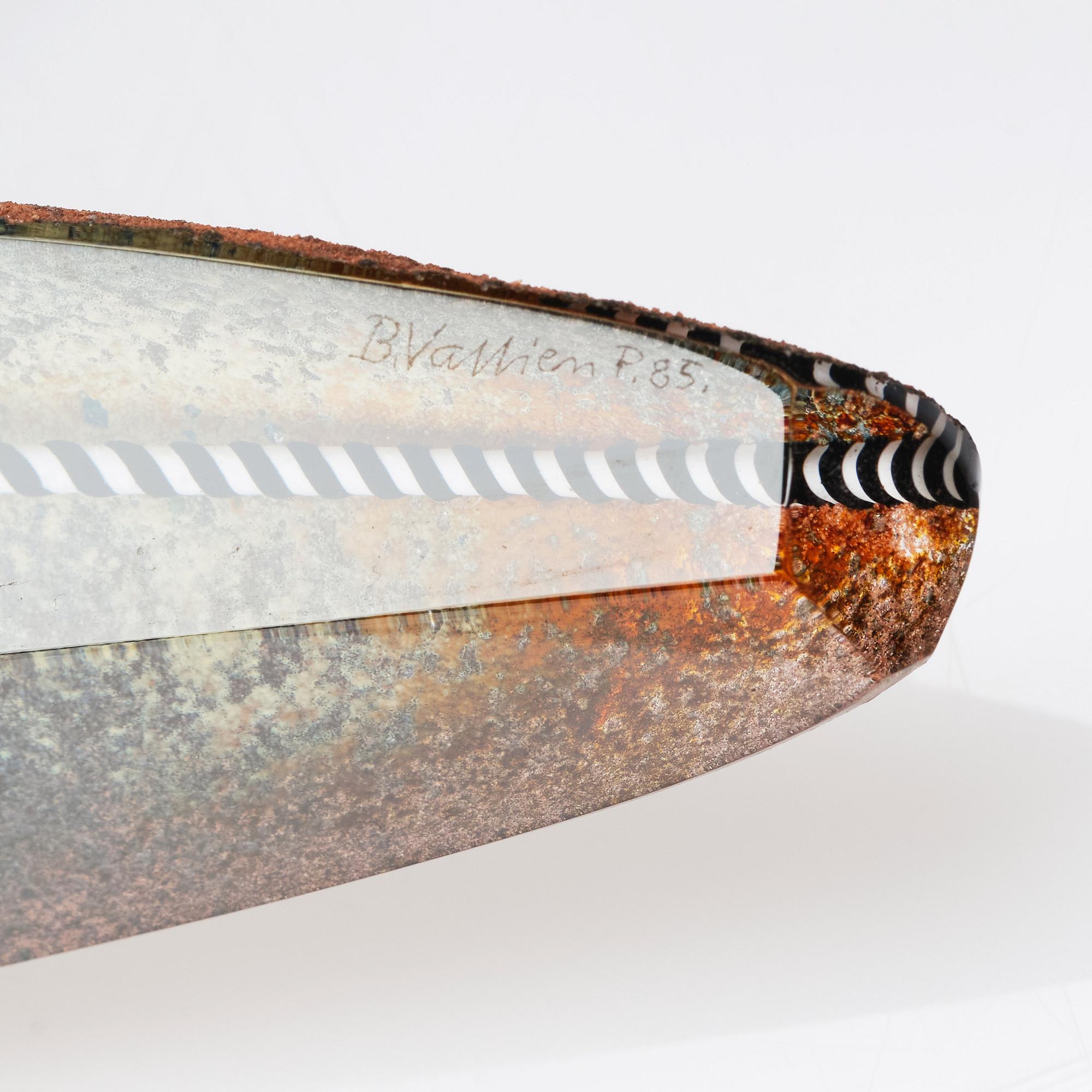 Bertil Vallien, a sandcast glass sculpture of a boat, Pilchuck, 1985.