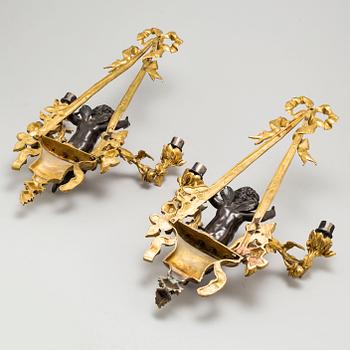 A pair of French wall-lights, second half of the 19th century.