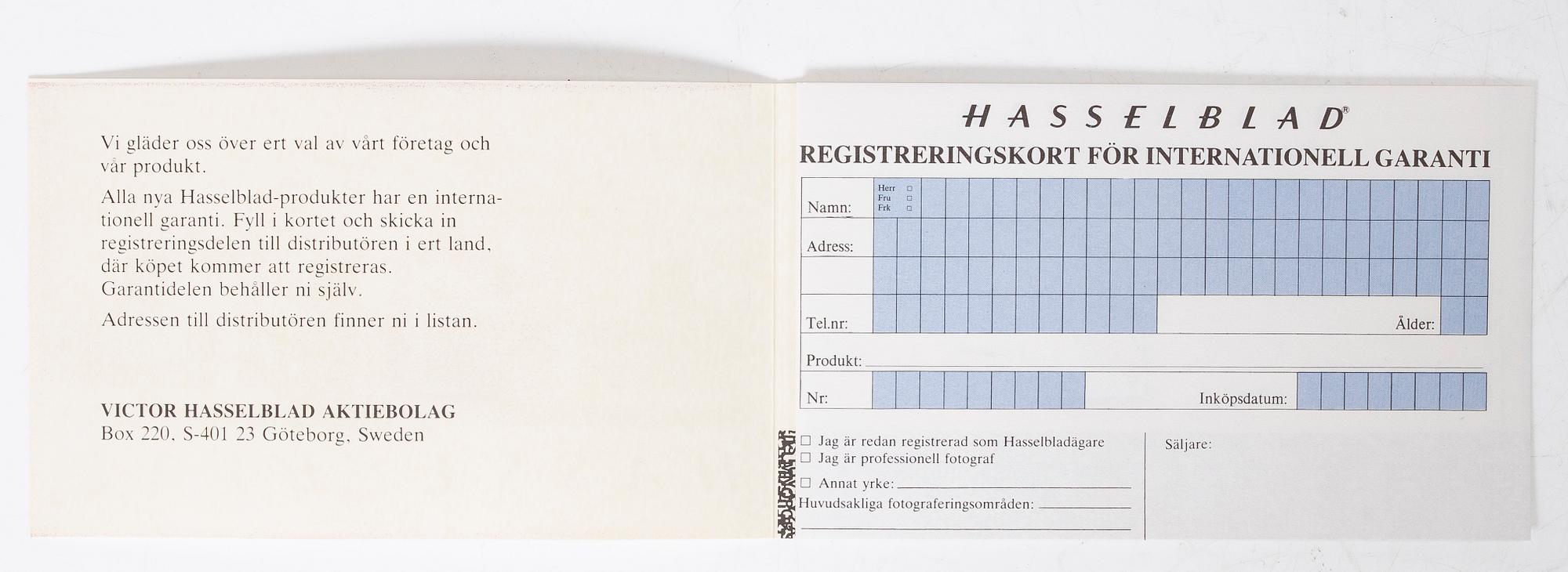 A Hasselblad camera, 2000FC/M, anniversary edition, 1985.